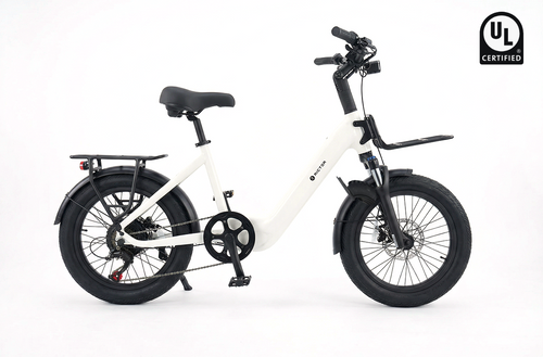 Glyde Ebike in white, side profile